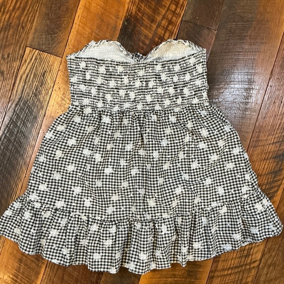 Storia Sunny Days Gingham Halter Mini Dress Black White  Size M - Picture 4 of 10
